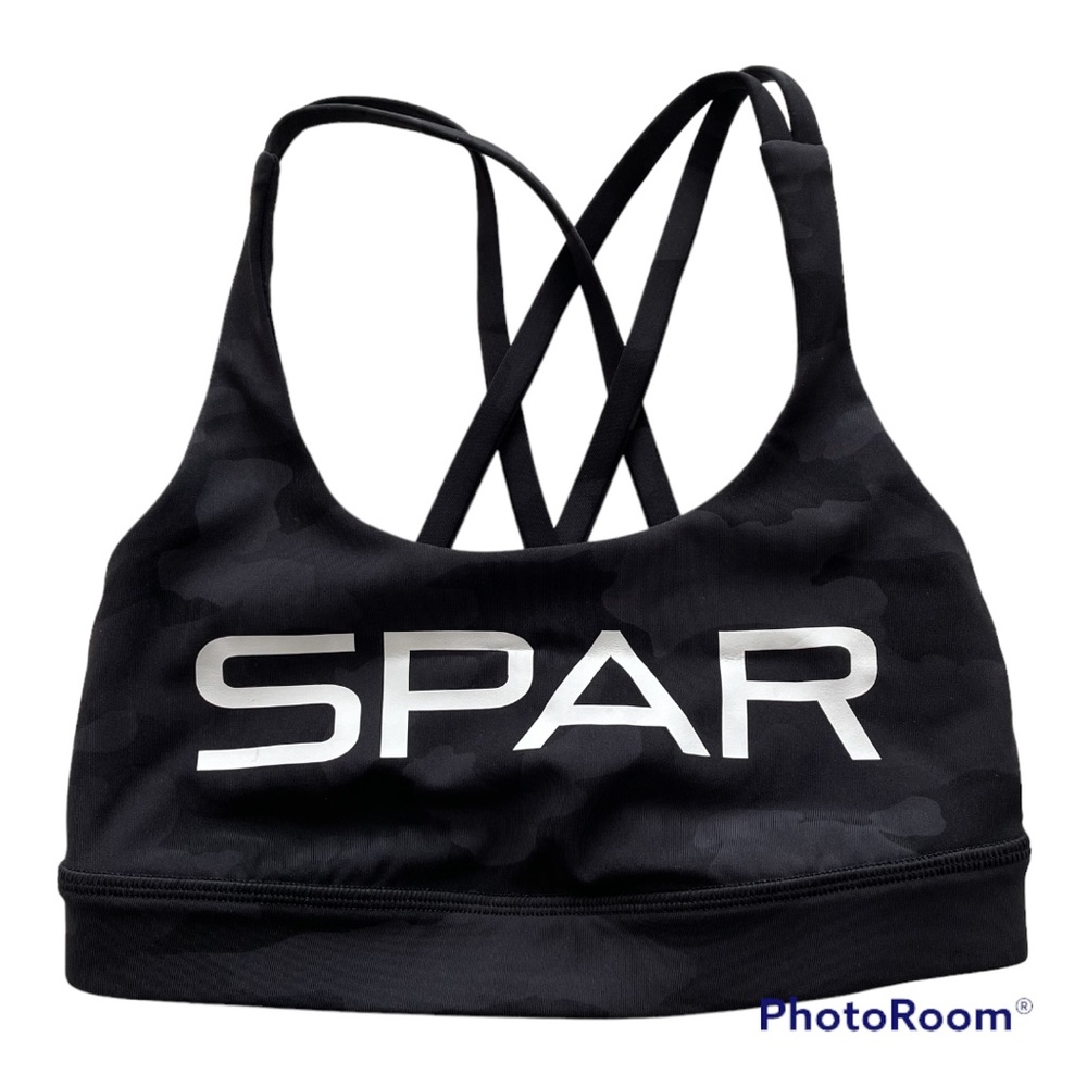 Lululemon SPAR Energy Bra Heritage 365 Camo Deep Coal Multi Size 2